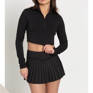 Gold Hinge Black Tennis Skirt